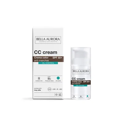 Bella Aurora CC Cream antimanchas SPF50 Oil Control 30 ml