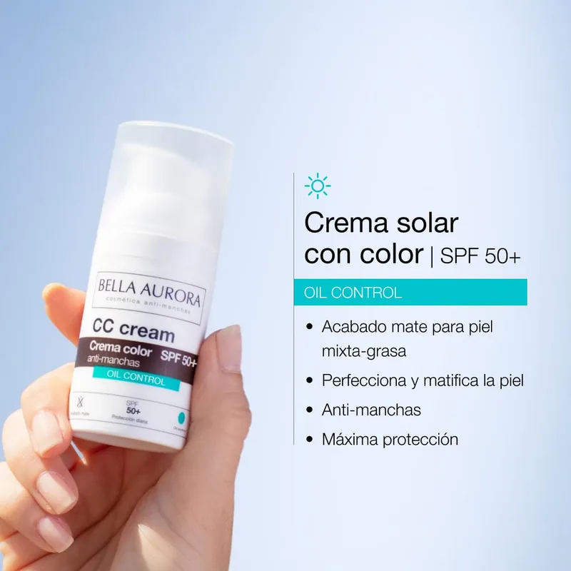 Bella Aurora CC Cream antimanchas SPF50 Oil Control 30 ml - 1 unidad