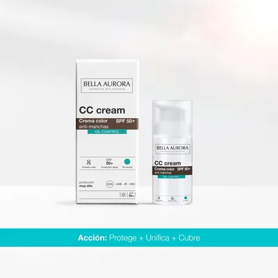 Bella Aurora CC Cream antimanchas SPF50 Oil Control 30 ml - 1 unidad – foto 7