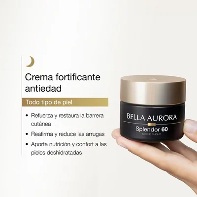 Bella Aurora Splendor +60 crema de noche fortificante antiedad 50 ml - 1 unidad – foto 3
