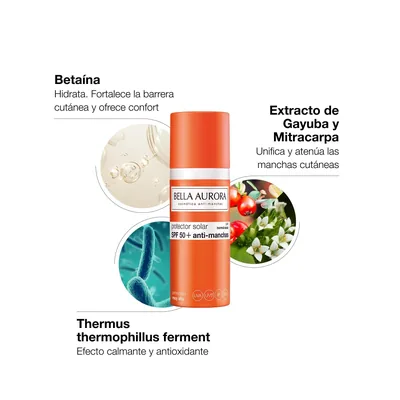 Bella Aurora Protector solar antimanchas SPF50+ piel normal-seca 50 ml - 1 unidad – foto 4