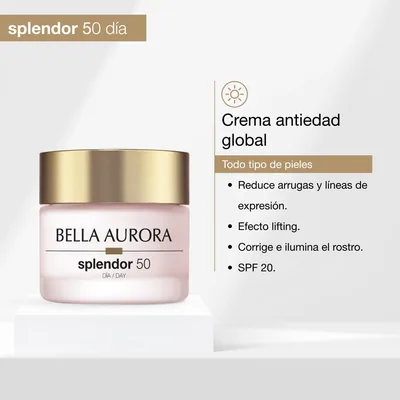 Bella Aurora Splendor 50 antiedad reafirmante e iluminador 50 ml + 15 ml - 1 unidad – foto 2