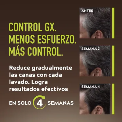 Just for men Control GX Champú Reductor de Canas para Hombre 118 ml - pack de 2 unidades – foto 4