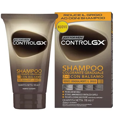 Just For Men Control GX Champú y Acondicionador para Canas Hombre 118 ml (pack de 2)