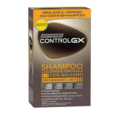 Just for men Control GX Champú y Acondicionador para Canas Hombre 118 ml - pack de 2 unidades – foto 2