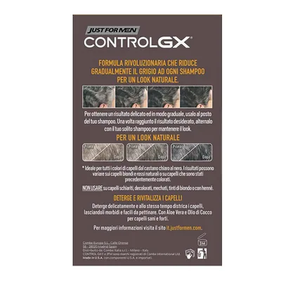Just for men Control GX Champú y Acondicionador para Canas Hombre 118 ml - pack de 2 unidades – foto 3