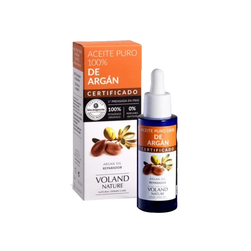 Voland Nature Bio-Inspecta Aceite de Argán Orgánico 100% 30 ml - pack de 3 unidades
