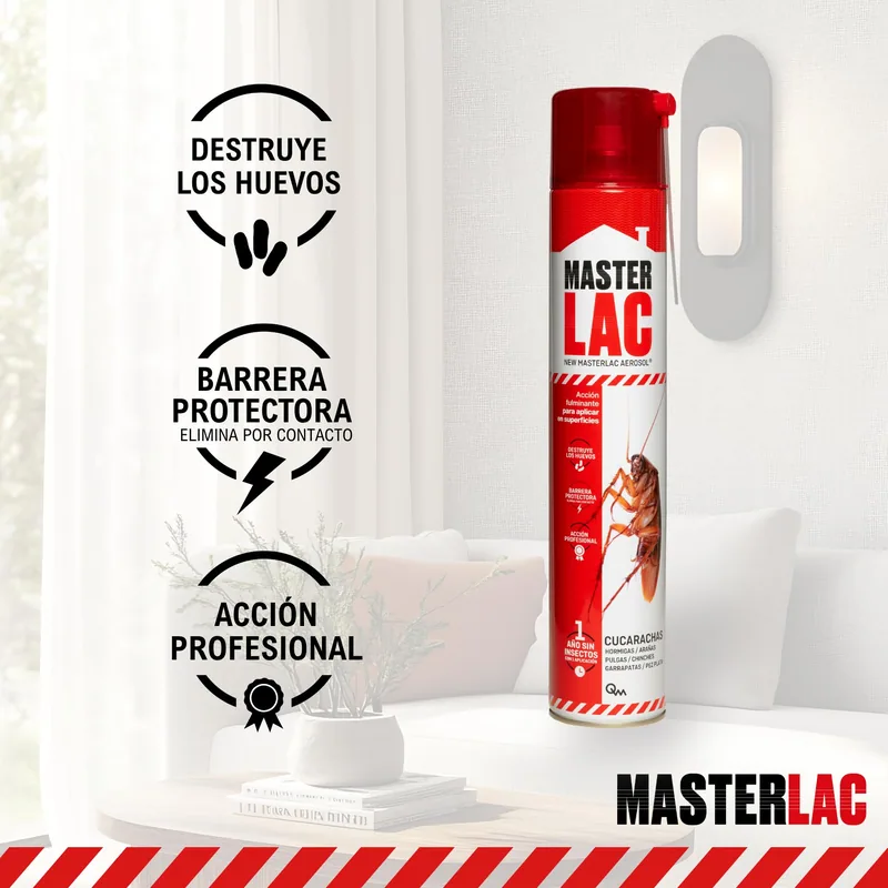 Masterlac Cucarachas Insecticida para Insectos Rastreros 750 ml - pack de 2 unidades