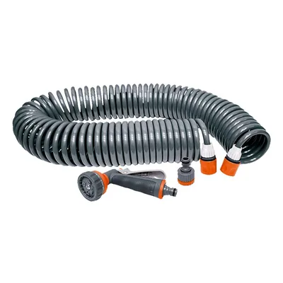 EDM 74021 kit manguera espiral riega fácil 15 m