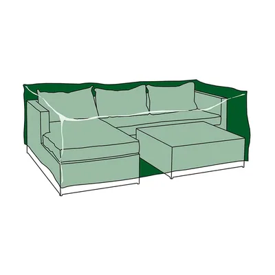 Altadex Funda protección cubre Chaiselong+Mesa 213x132x74 cm