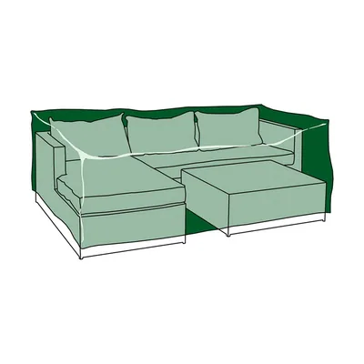 Altadex Funda protección cubre Chaiselong+Mesa 300x200x80 cm - 1 unidad – foto 2