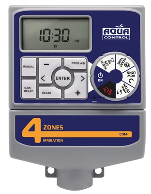 Aqua Control C1114 programador de riego automático 4 zonas LCD