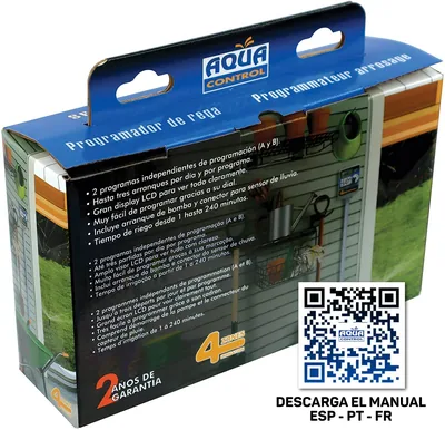 Aqua Control C1114 programador de riego automático 4 zonas LCD - 1 unidad – foto 2