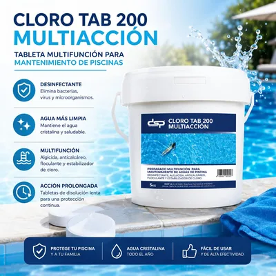Disarp Global Hygiene Solutions Cloro en tabletas Multi-Tab 5 kg - 1 unidad – foto 1