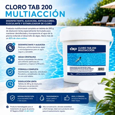 Disarp Global Hygiene Solutions Cloro en tabletas Multi-Tab 5 kg - 1 unidad – foto 2