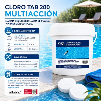 Disarp Global Hygiene Solutions Cloro en tabletas Multi-Tab 5 kg - 1 unidad – foto 5