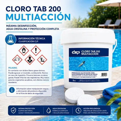 Disarp Global Hygiene Solutions Cloro en tabletas Multi-Tab 5 kg - 1 unidad – foto 6