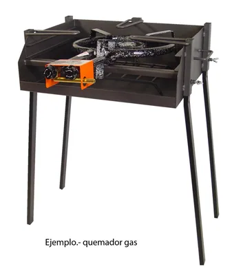 Imex El Zorro 71584 barbacoa cuadrada con soporte para paella 50x40x75 cm - 1 unidad – foto 4