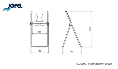 Jofel Portabobinas para Rollo Papernet a Suelo - 1 unidad – foto 3