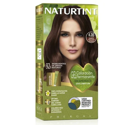 Naturtint Biobased Coloración Tono 4.35 Marrón Capuchino Intenso 170 ml (pack de 3)