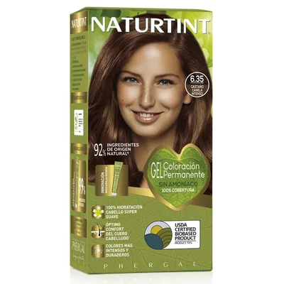 Naturtint Biobased Coloración Tono 6.35 Castaño Canela Intenso 170 ml (pack de 3)