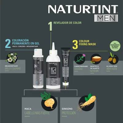 Naturtint Men Coloración para Hombre Tono 1N Negro 170 ml - pack de 3 unidades – foto 7