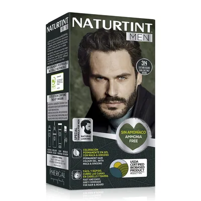 Naturtint Men Coloración para Hombre Tono 3N Castaño Oscuro 170 ml (pack de 3)