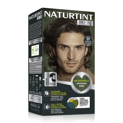 Naturtint Men Coloración para Hombre Tono 5N Castaño Claro 170 ml (pack de 3)