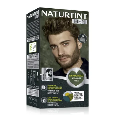 Naturtint Men Coloración para Hombre Tono 6N Rubio Oscuro 170 ml (pack de 3)