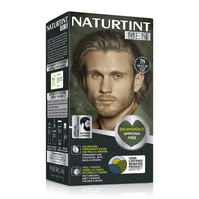 Naturtint Men Coloración para Hombre Tono 7N Rubio Avellana 170 ml (pack de 3)