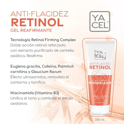 Yacel Crema Corporal Reafirmante con Retinol 200 ml - 1 unidad – foto 4