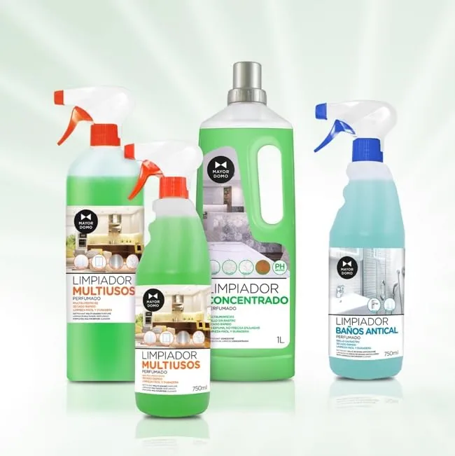 Mayordomo Limpiador Multiusos Perfumado para Cristales y Acero Inoxidable 1 l - pack de 12 unidades