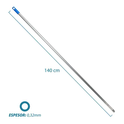 Maya Palo de Escoba y Fregona de 140 cm en PP con Acabado Estilo Titanio - pack de 12 unidades – foto 2