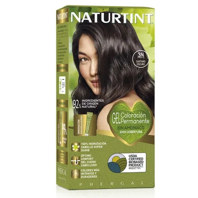 Naturtint Biobased Coloración Tono 3N Castaño Oscuro 170 ml (pack de 3)