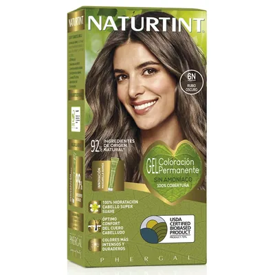 Naturtint Biobased Coloración Tono 6N Rubio Oscuro 170 ml (pack de 3)