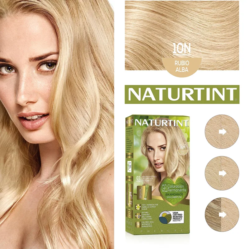 Naturtint Biobased Coloración Tono 10N Rubio Alba 170 ml - pack de 3 unidades