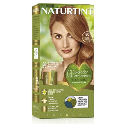 Naturtint Biobased Coloración Tono 8C Rubio Cobrizo 170 ml (pack de 3)