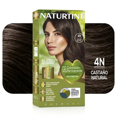 Naturtint Biobased Coloración Tono 4N Castaño Natural 170 ml (pack de 3)