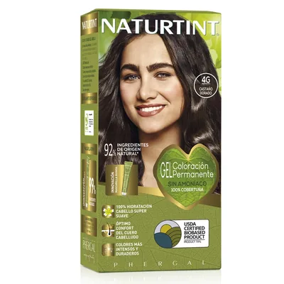 Naturtint Biobased Coloración Tono 4G Castaño Dorado 170 ml (pack de 3)