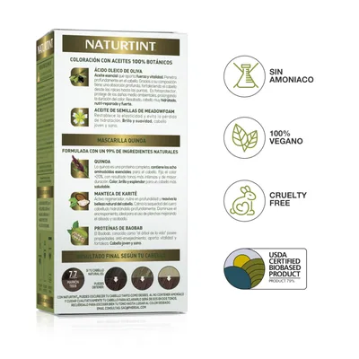 Naturtint Biobased Coloración Tono 7.7 Marrón Teide 170 ml - pack de 3 unidades – foto 6