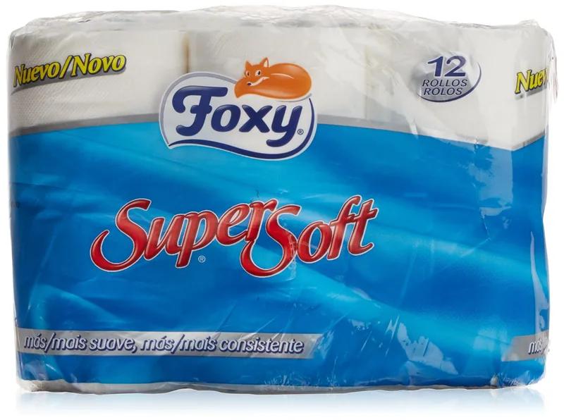 Foxy Papel higiénico Super Soft 12 rollos - pack de 9 unidades