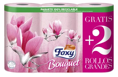 Foxy Bouquet papel higiénico decorado 6 rollos (pack de 7)