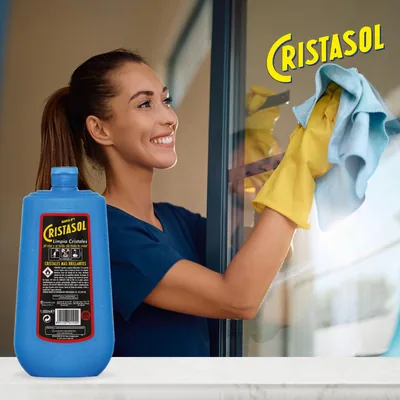 Cristasol Clásico limpia cristales líquido 1000 ml - pack de 12 unidades – foto 1