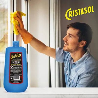Cristasol Clásico limpia cristales líquido 1000 ml - pack de 12 unidades – foto 3