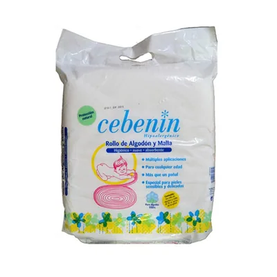 Cebenin rollo 100% algodón con malla protectora (pack de 12)