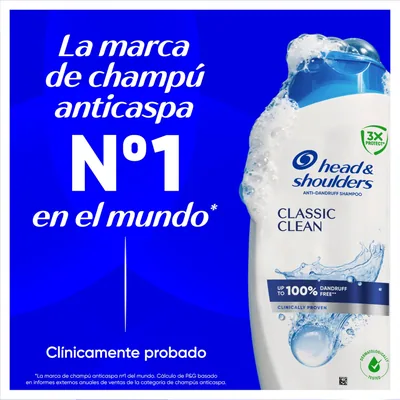 Head & Shoulders H&S Classic Champú Anticaspa 1L - 1 unidad – foto 1