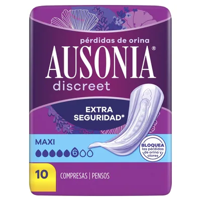 Ausonia compresas Discreet Maxi 10 compresas (pack de 4)