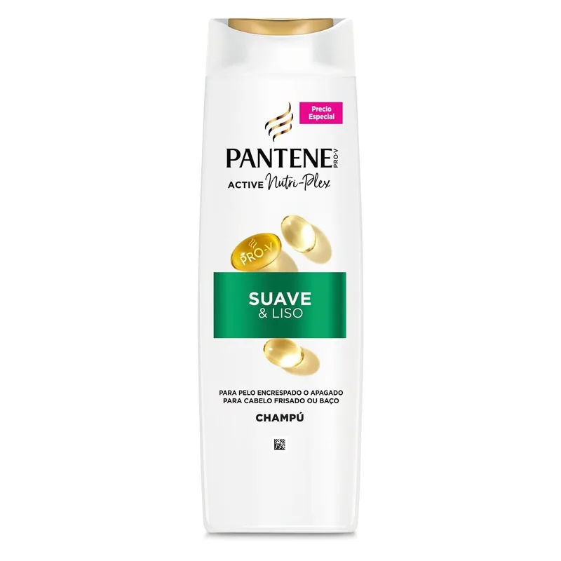 Pantene Champú suave y liso botella 325 ml - pack de 3 unidades