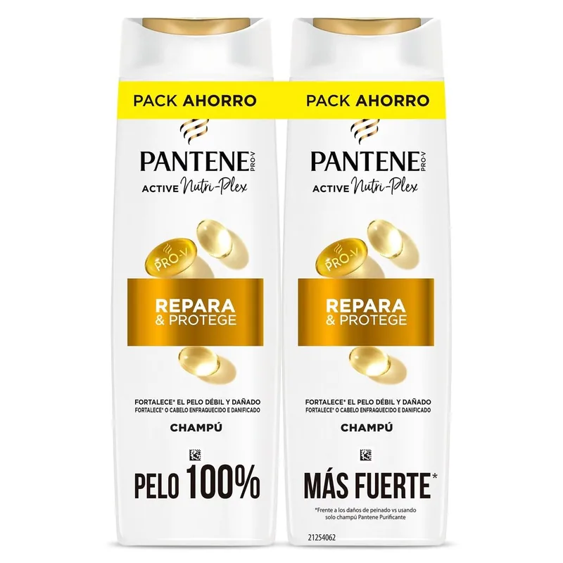 Pantene Champú Repara y Protege Cabello Dañado 325 ml - pack de 3 unidades