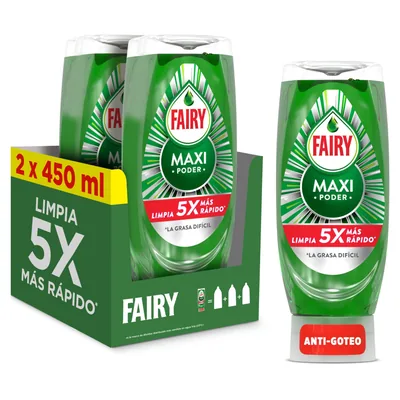 Fairy MaxPower Líquido Lavavajillas 450ml (pack de 4)